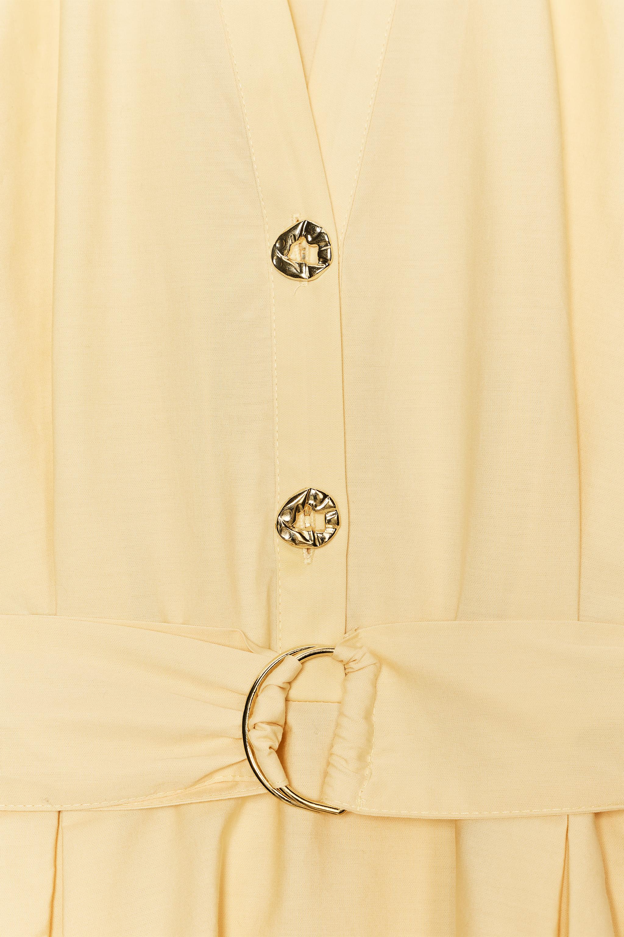 BELTED POPLIN MIDI DRESS